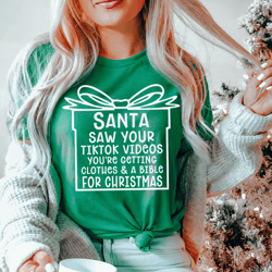 santa saw your videos tee