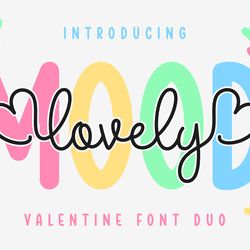 lovely mood duo font