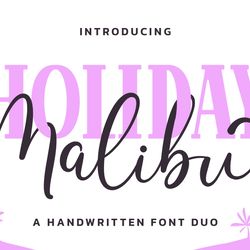 malibu holiday duo font