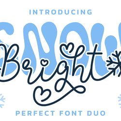 snow bright duo font