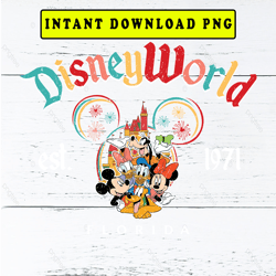 disneyworld 1971 text png, retro disneyworld 1971 png,customize gift svg, vinyl cut file, png, design file