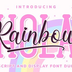 hola rainbow duo font