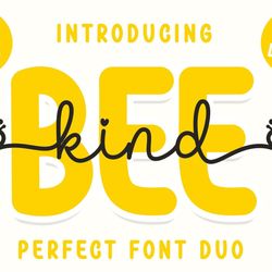 bee kind duo font