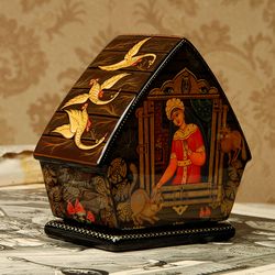 Fairy tale lacquer box hand painted decorative unique gift