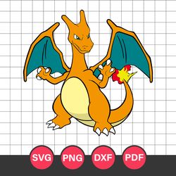 Charizard Svg, Pokemon Characters Svg, Pokemon Svg, Anime Svg, Png Dxf Eps Digital File