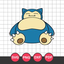 Snorlax Svg, Pokemon Characters Svg, Pokemon Svg, Anime Svg, Png Dxf Eps Digital File