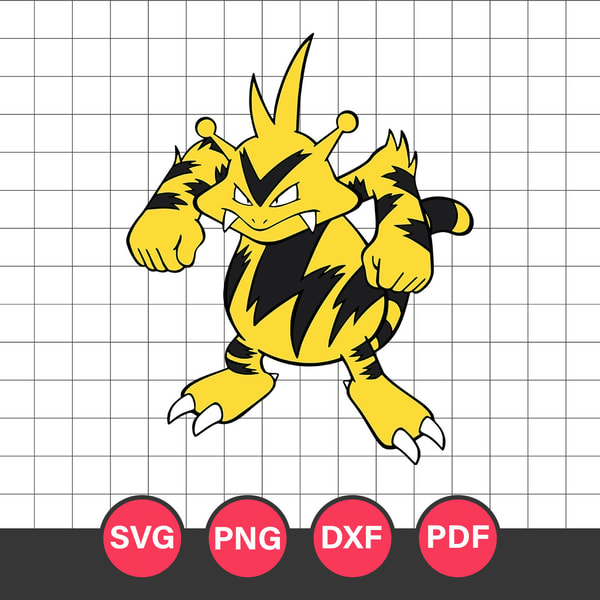 Electabuzz Pattern Electabuzz Svg, Pokemon Characters Svg, Pokemon Svg, Anime S - Inspire ...