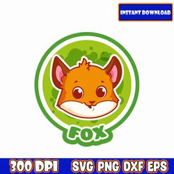 fox svg, baby animals svg bundle, cute animal svg, woodland animals