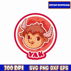 yak svg, animal svg bundle, cute animal svg, animal png bundle, cute animal png, animal svg, animal png