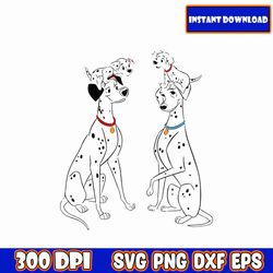 dalmatian clipart bundle cute adorable puppy watercolor images high quality printable art no background