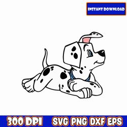 101 dalmatians silhouette svg outline bundle svg digital download