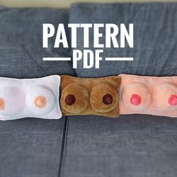 Crochet female breast pillow pattern, boobs pillow pattern, female breast pattern, Crochet boobs tutorial