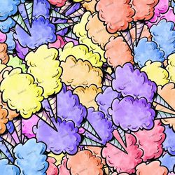 cotton candy 25 seamless tileable repeating pattern