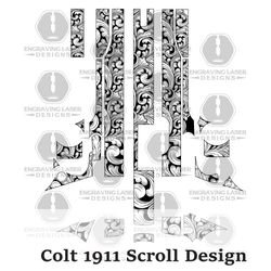 engraving laser designs colt 1911 scroll design