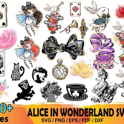 200 Alice In Wonderland Svg Bundle, Disney Svg, Alice Clipart