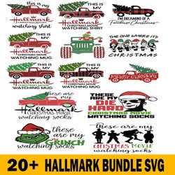 hallmark christmas bundle svg, silhouette svg fies