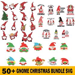gnome christmas bundle svg, silhouette svg fies