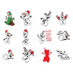 olaf christmas bundle svg, silhouette svg fies