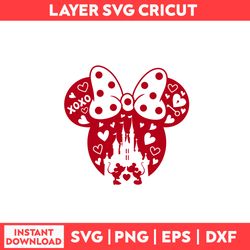 Valentine Ears Svg, Minnie Mouse Svg, Disney Svg, Valentine's Day Svg - Digital File