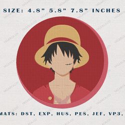 One Peice Character Anime Embroidery, Hero Anime Embroidery File, Marine Embroidery, One Peice Anime Embroidery
