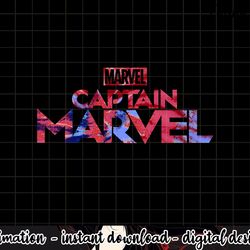 captain marvel tie dye fill title logo