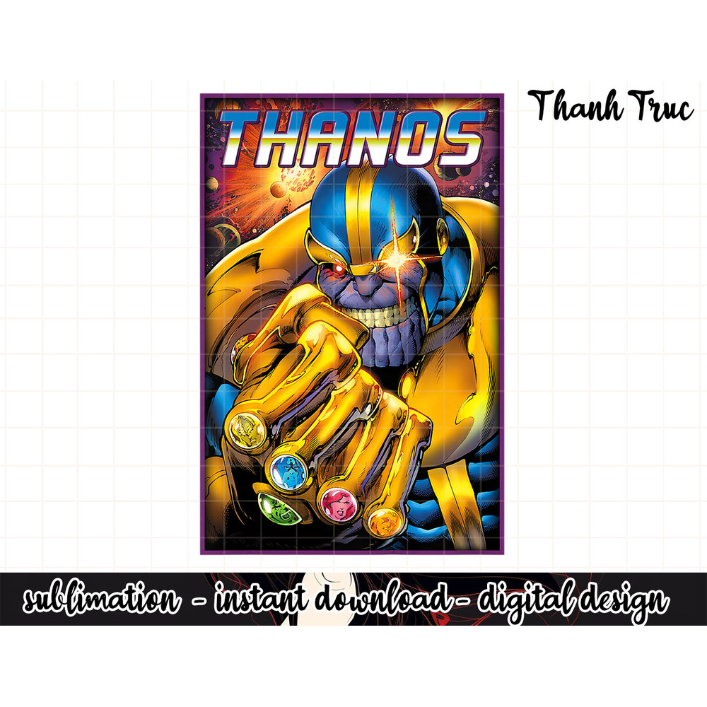 Kids Marvel Thanos Infinity Gems Comic Kids Graphic png, sublimation  .jpg
