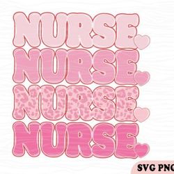 free retro nurse valentine svg png