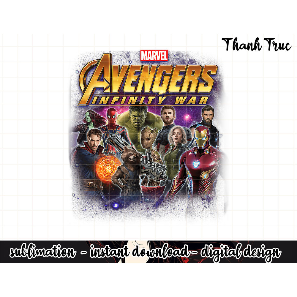 Marvel Avengers Infinity War Galaxy Heroes Graphic png, sublimation .jpg
