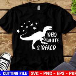 red white and rawr svg, boy 4th of july svg, dinosaur svg, kids patriotic shirt svg, 4th of july, usa svg files