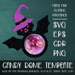 Halloween Bat | Candy Dome Template