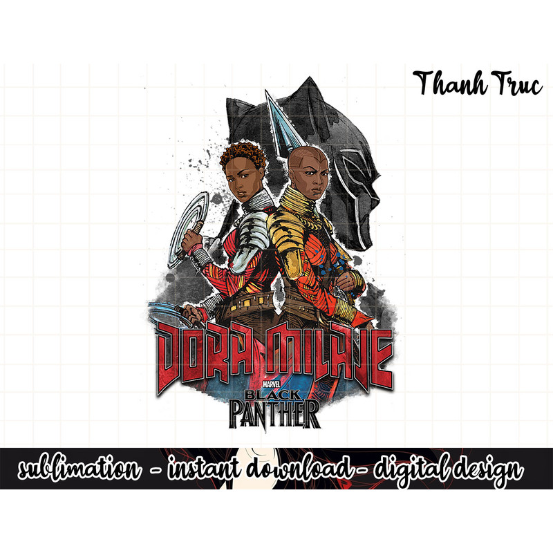 Marvel Black Panther Movie Dora Milaje Duo Graphic .jpg