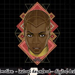 marvel black panther movie okoye prism face graphic png, sublimation