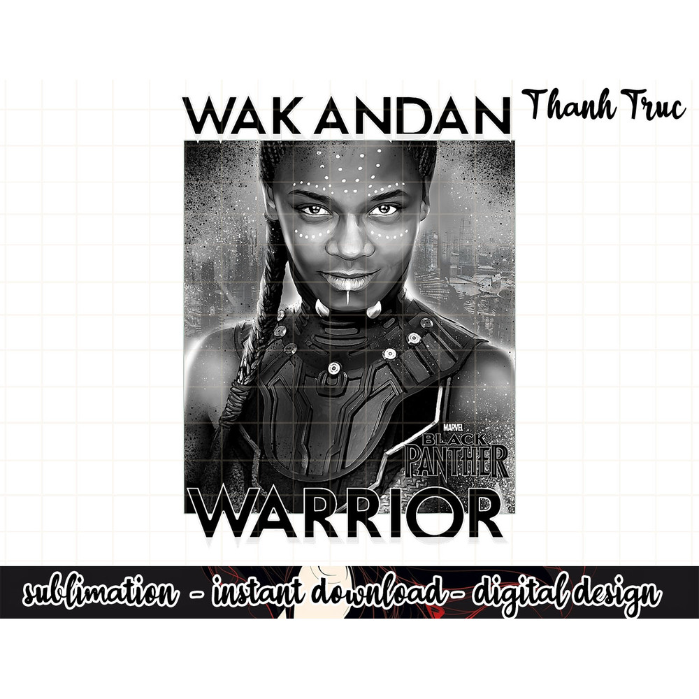 Marvel Black Panther Movie Shuri Close-Up Graphic png, sublimation  .jpg