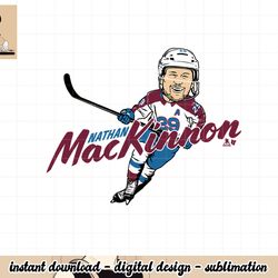 nathan mackinnon - caricature - colorado hockey png, sublimation