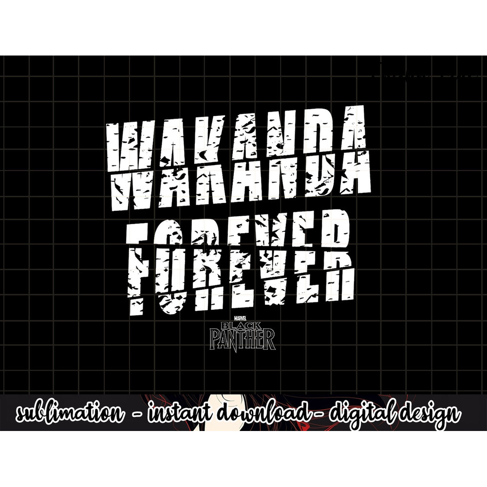 Marvel Black Panther Wakanda Forever Broken Text .jpg