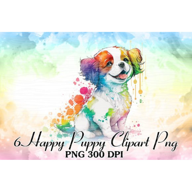 Rainbow-Happy-Puppy-Watercolor-Clipart-Graphics-59973882-5-580x387.jpg