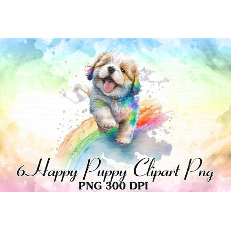 Rainbow-Happy-Puppy-Watercolor-Clipart-Graphics-59973882-6-580x387.jpg