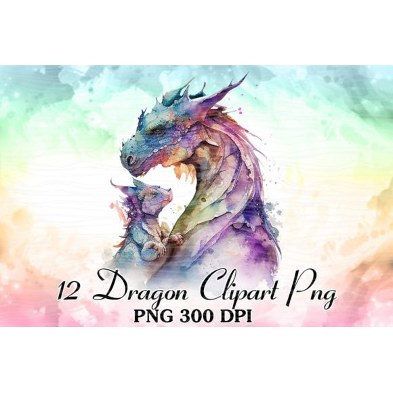 Mom-And-Baby-Dragon-Watercolor-Clipart-Graphics-59973110-3-580x387.jpg