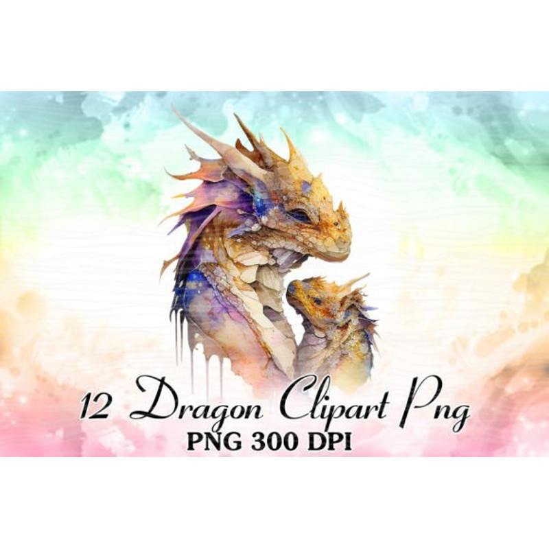 Mom-And-Baby-Dragon-Watercolor-Clipart-Graphics-59973110-4-580x387.jpg