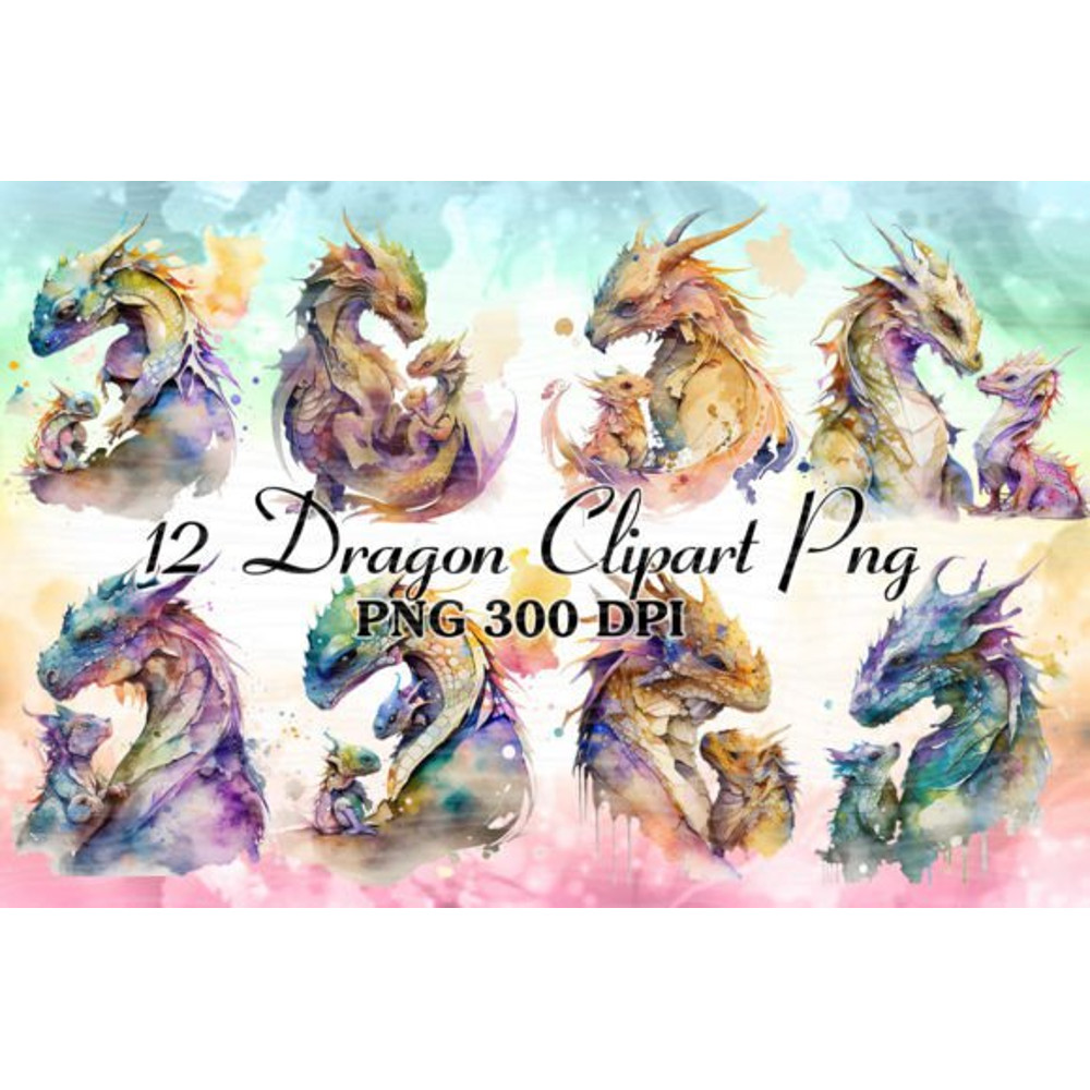 Mom-And-Baby-Dragon-Watercolor-Clipart-Graphics-59973110-1-1-580x387.jpg