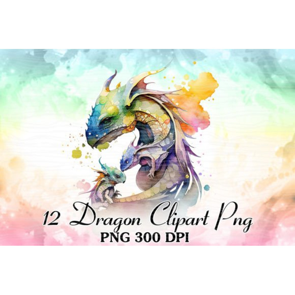 Mom-And-Baby-Dragon-Watercolor-Clipart-Graphics-59973110-6-580x387.jpg