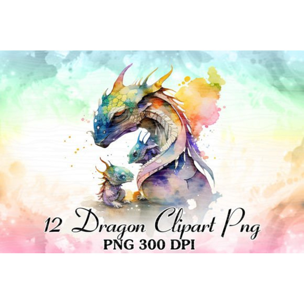 Mom-And-Baby-Dragon-Watercolor-Clipart-Graphics-59973110-7-580x387.jpg