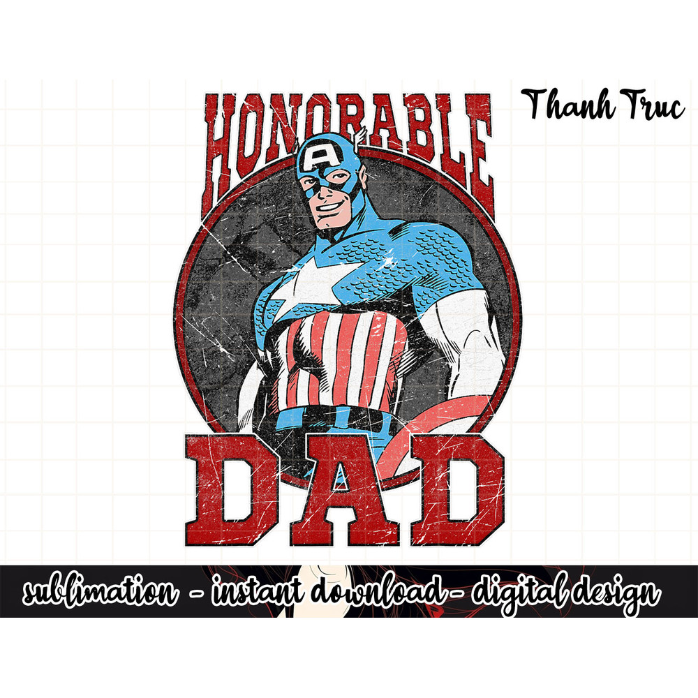 Marvel Captain America Father s Day Honor Graphic png, sublimation .jpg
