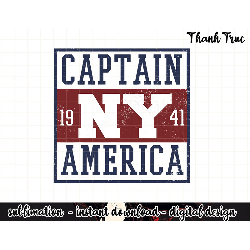 Marvel Captain America NY 1941 Urban Vintage Graphic png, sublimation .jpg