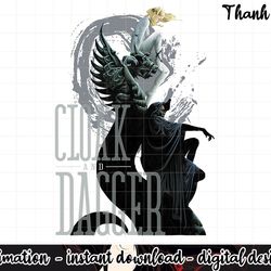 marvel cloak & dagger dragon statue graphic png, sublimation