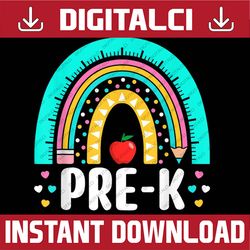 pre-k rainbow teacher team pre-k squad png file sublimation