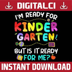 kids ready for kindergarten back to school first day boys girls png file sublimation