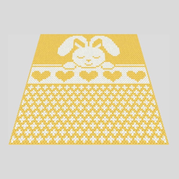 Loop yarn Sleeping Bunny blanket pattern PDF | Inspire Uplift