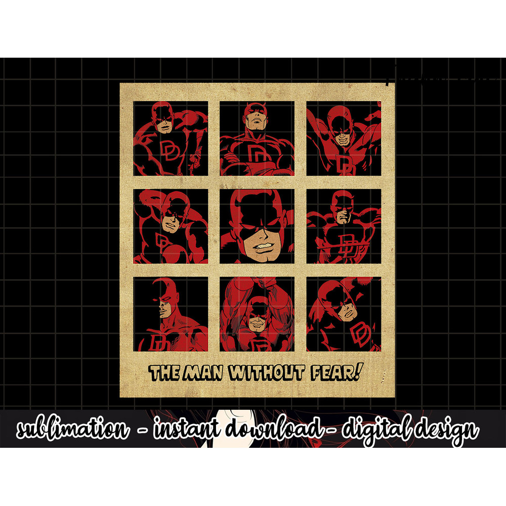Marvel Daredevil Classic Retro Squared Up Graphic png, sublimation .jpg