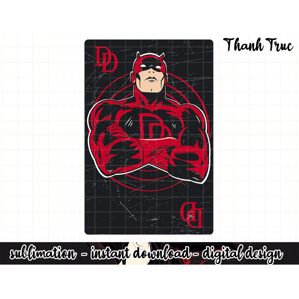Marvel Daredevil Playing Card Graphic png, sublimation .jpg